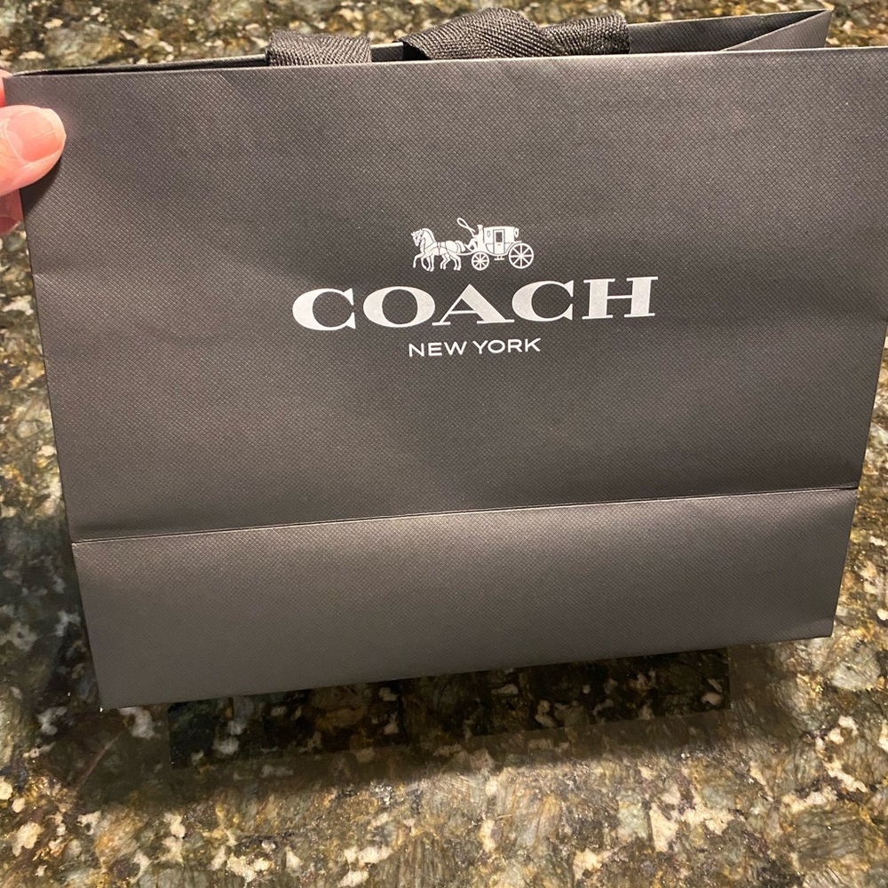SOLD. Coach Shopping Paper Black Tote Bag